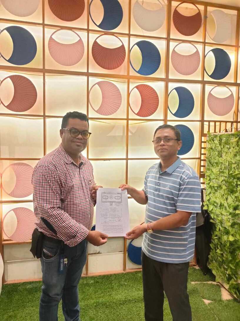 MAK Group BD booking confirmation document handover at bank counter